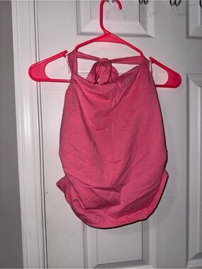 Pink Halter Tie-Back Camisole